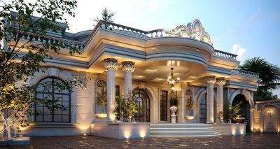 ویلا و باغچه 